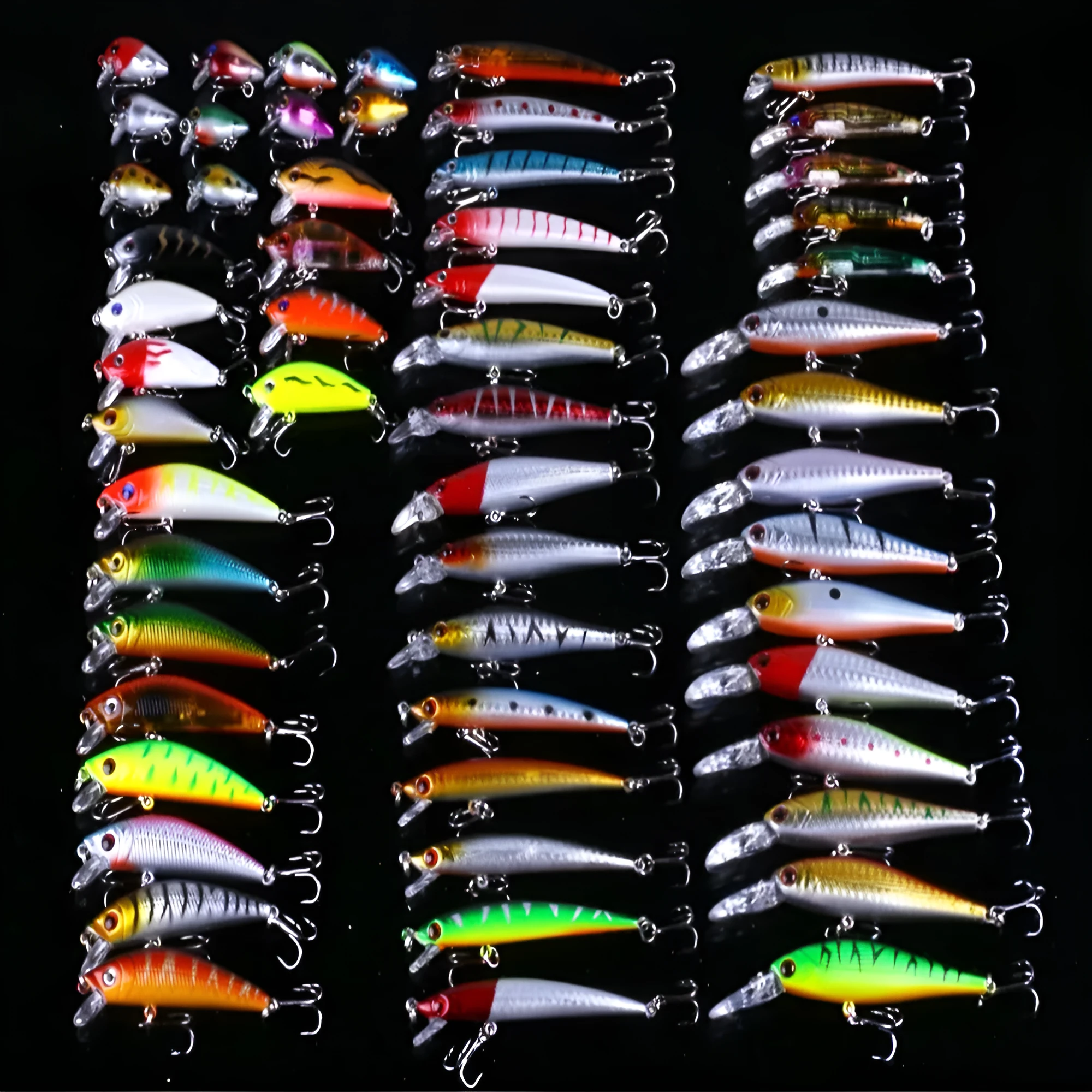 HENG JIA 56-piece fishing lure bait kit with road sub baits and false baits