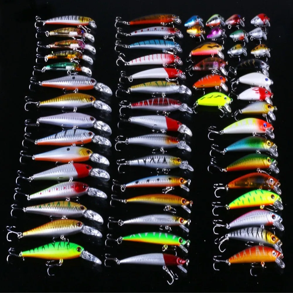 HENG JIA 56-piece fishing lure bait kit with road sub baits and false baits