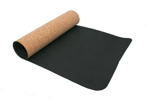 7 Chakra Cork Yoga Mat 183x68cm with natural cork top and non-slip bottom