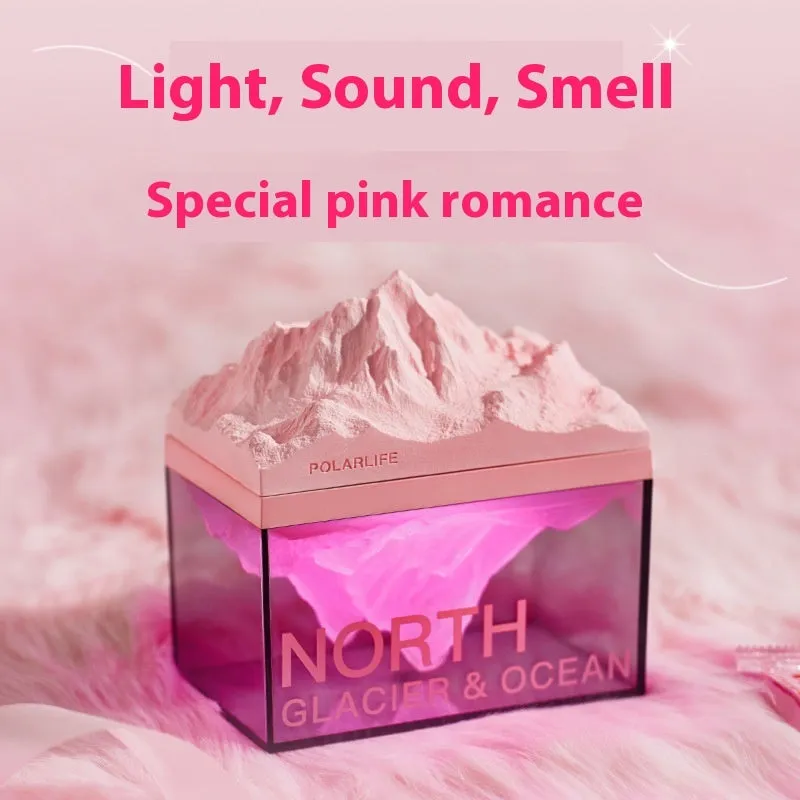 Glacier night light Bluetooth speaker acrylic compact bedside lamp 13.8 x 8.5 cm solid colour