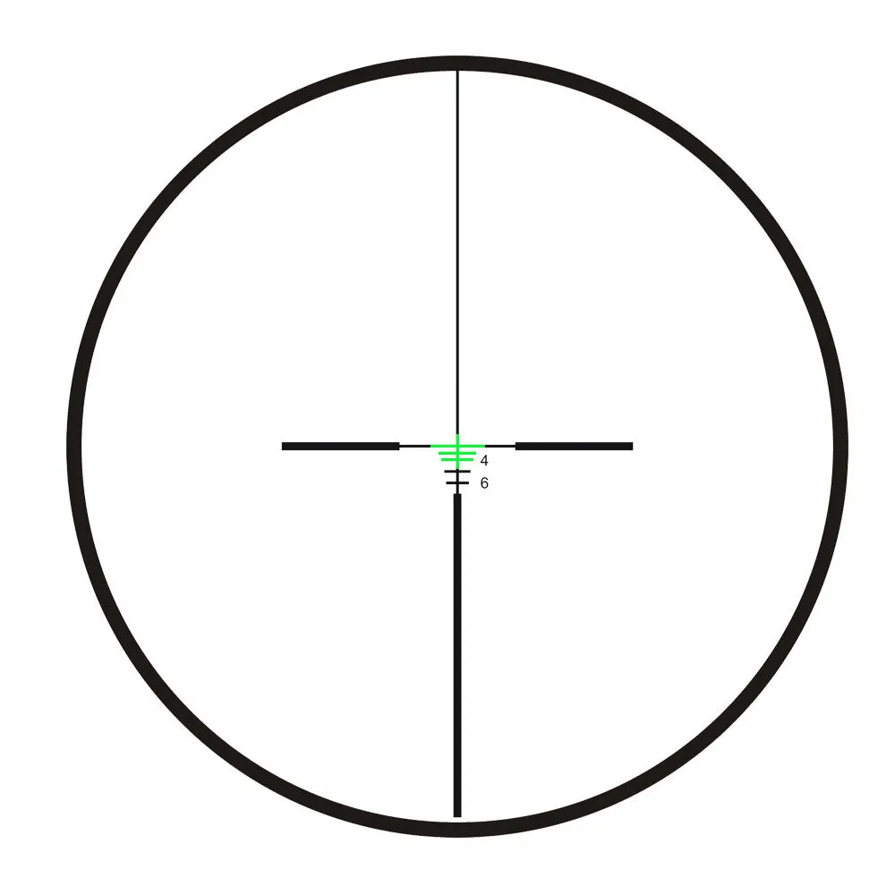 Maku 4x32 metal sight with fibre optic reticle and Mini RMR red dot on a black finish