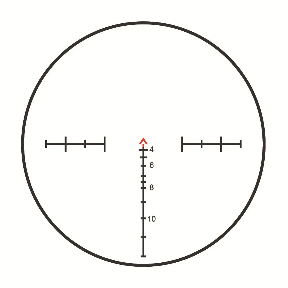 Maku 4x32 metal sight with fibre optic reticle and Mini RMR red dot on a black finish
