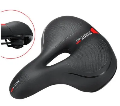 Bicycle cushion cover for front shock absorber seat, 25cm by 21cm, in black and red colour