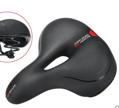 Bicycle cushion cover for front shock absorber seat, 25cm by 21cm, in black and red colour