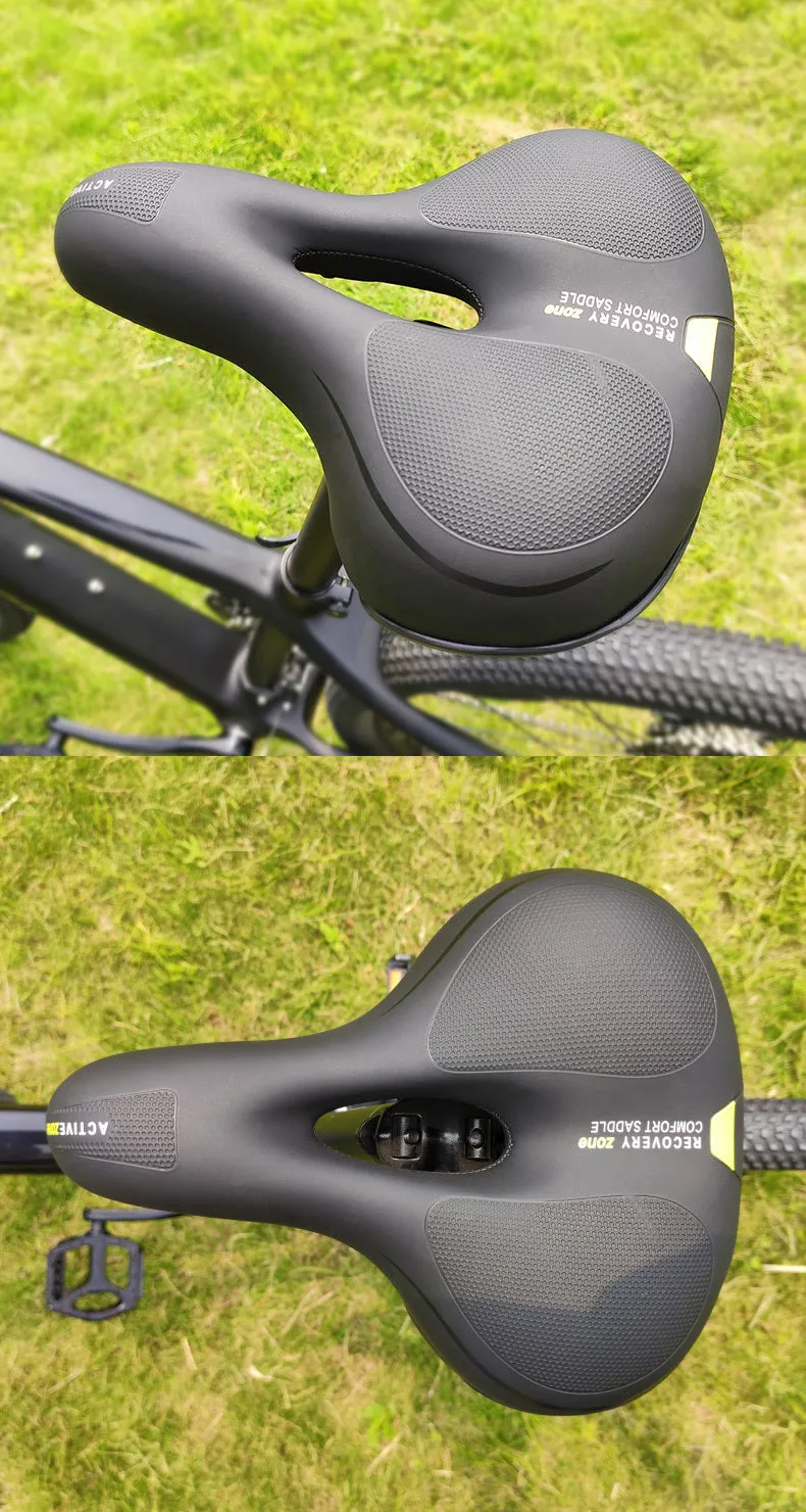 Bicycle cushion cover for front shock absorber seat, 25cm by 21cm, in black and red colour