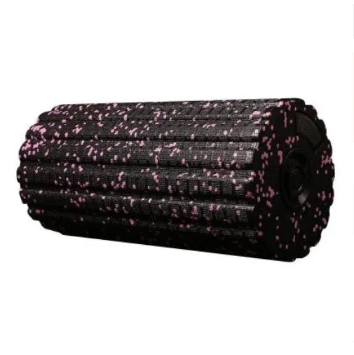 Black 4-speed vibrating massage roller foam for muscle recovery, 800g weight