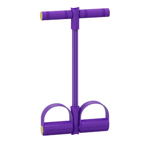 Multifunctional home fitness pull rope in Crystal Purple with 6-tube pulling force for women's shaping exercises
