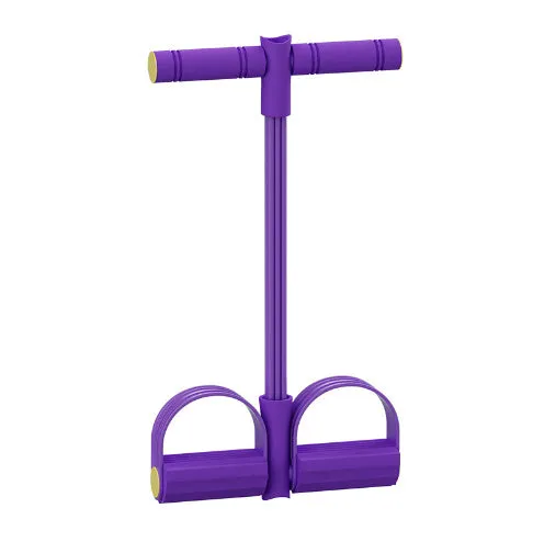 Multifunctional home fitness pull rope in Crystal Purple with 6-tube pulling force for women's shaping exercises