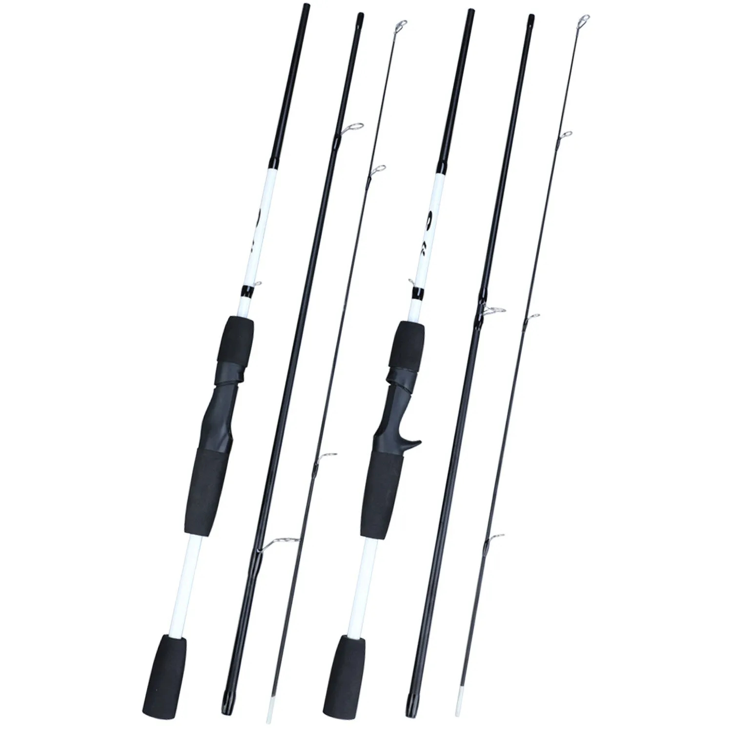 Sougayilang carbon fibre 2-section or 3-section spinning casting fishing rod in multiple colour styles