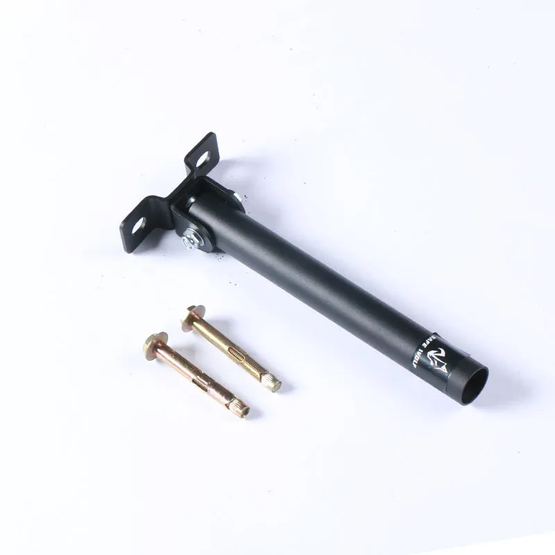 Steel wall-mounted rack with 25 tubes for storing barbell rods or poles