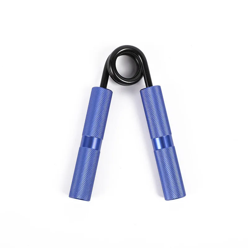 Adjustable metal spring hand grip strengthener with black handle, 100-300lbs resistance, 5-piece colour set
