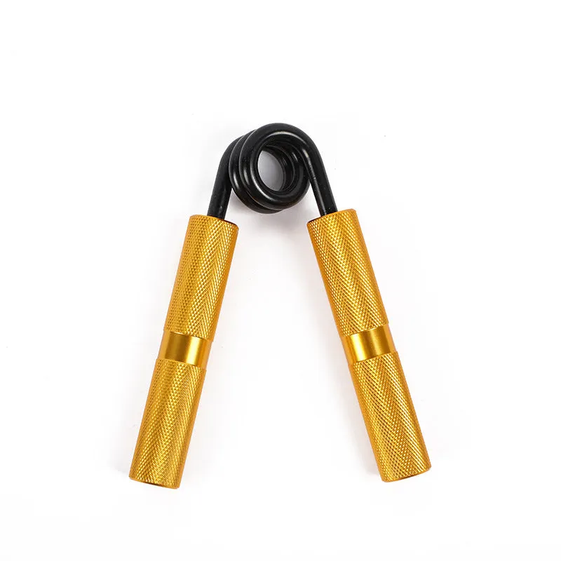 Adjustable metal spring hand grip strengthener with black handle, 100-300lbs resistance, 5-piece colour set