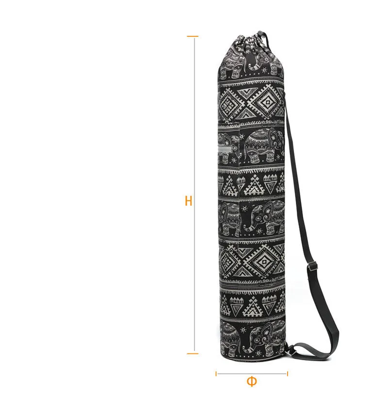 Canvas yoga bag shoulder bag for 6mm mat with shoulder strap available in eight colours