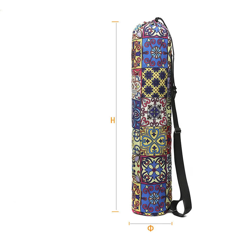 Canvas yoga bag shoulder bag for 6mm mat with shoulder strap available in eight colours