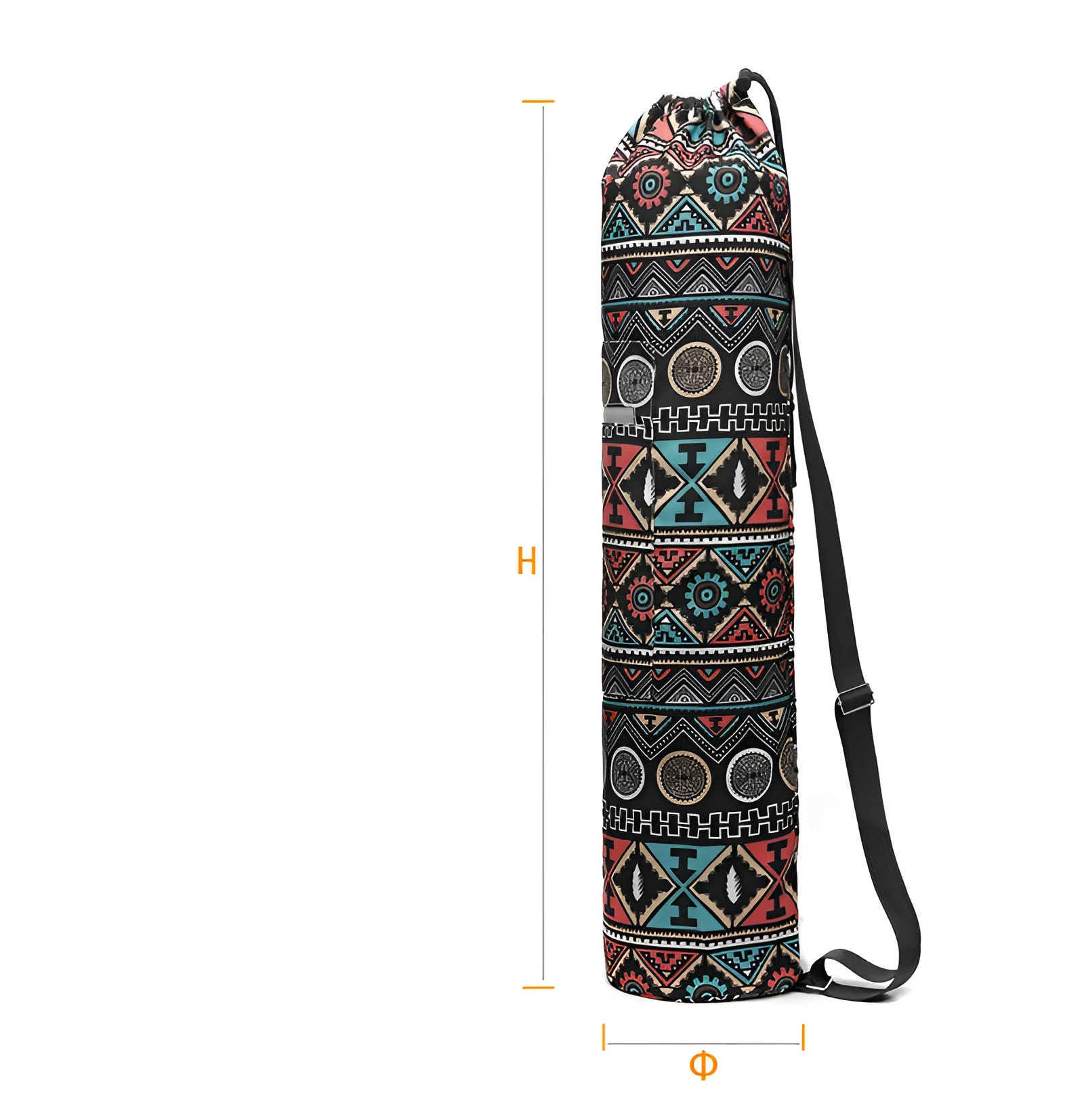 Canvas yoga bag shoulder bag for 6mm mat with shoulder strap available in eight colours