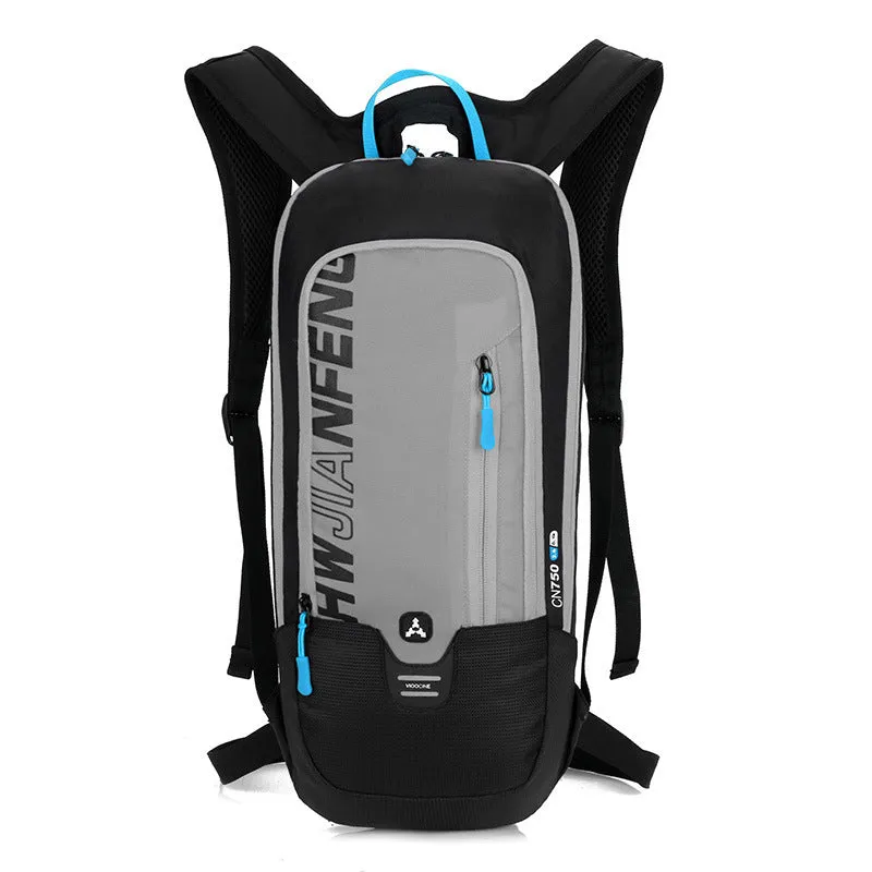 Outdoor cycling backpack made of cloth in medium size with dimensions 22x22x46x7 cm
