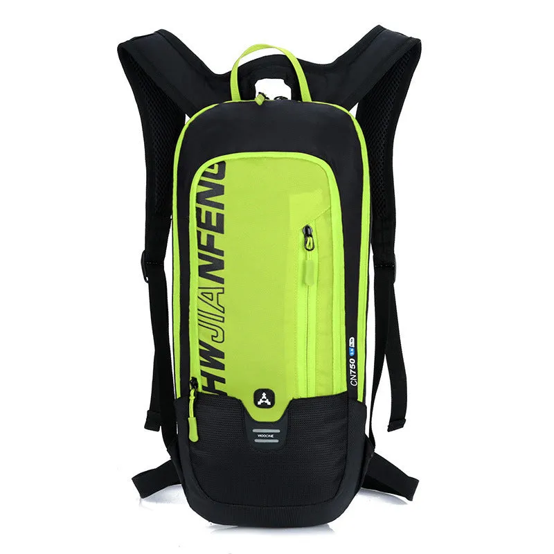 Outdoor cycling backpack made of cloth in medium size with dimensions 22x22x46x7 cm