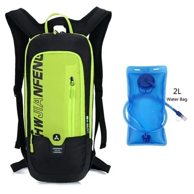 Outdoor cycling backpack made of cloth in medium size with dimensions 22x22x46x7 cm