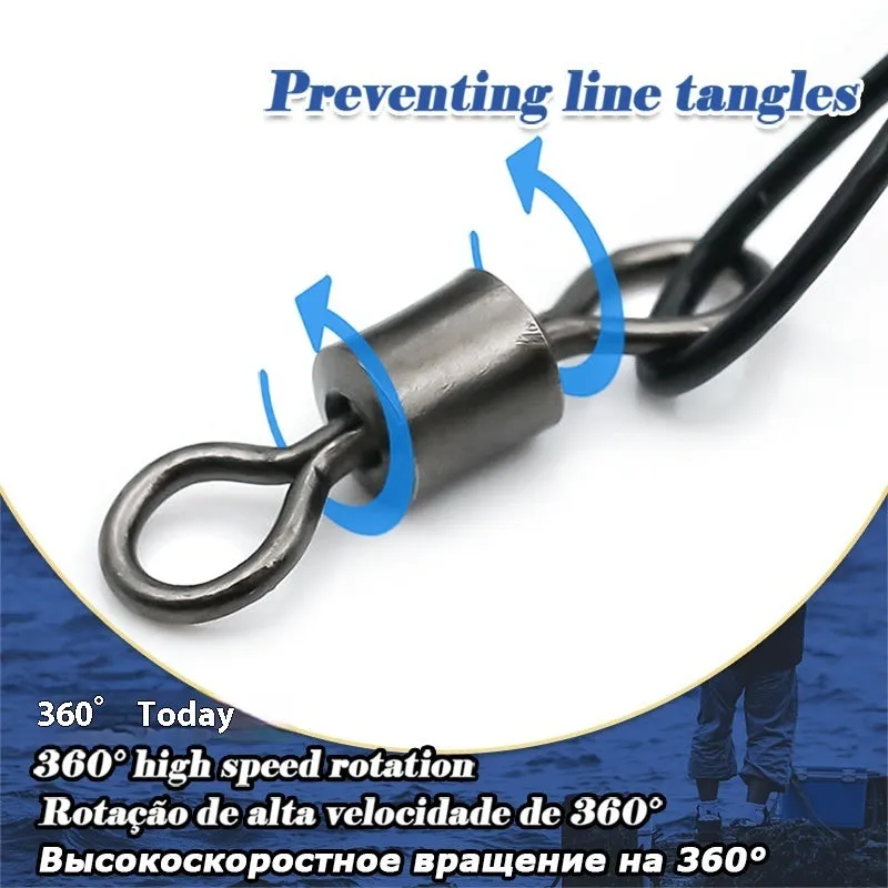 Steel wire fishing leader with double buckle pin, 54cm long, in red colour