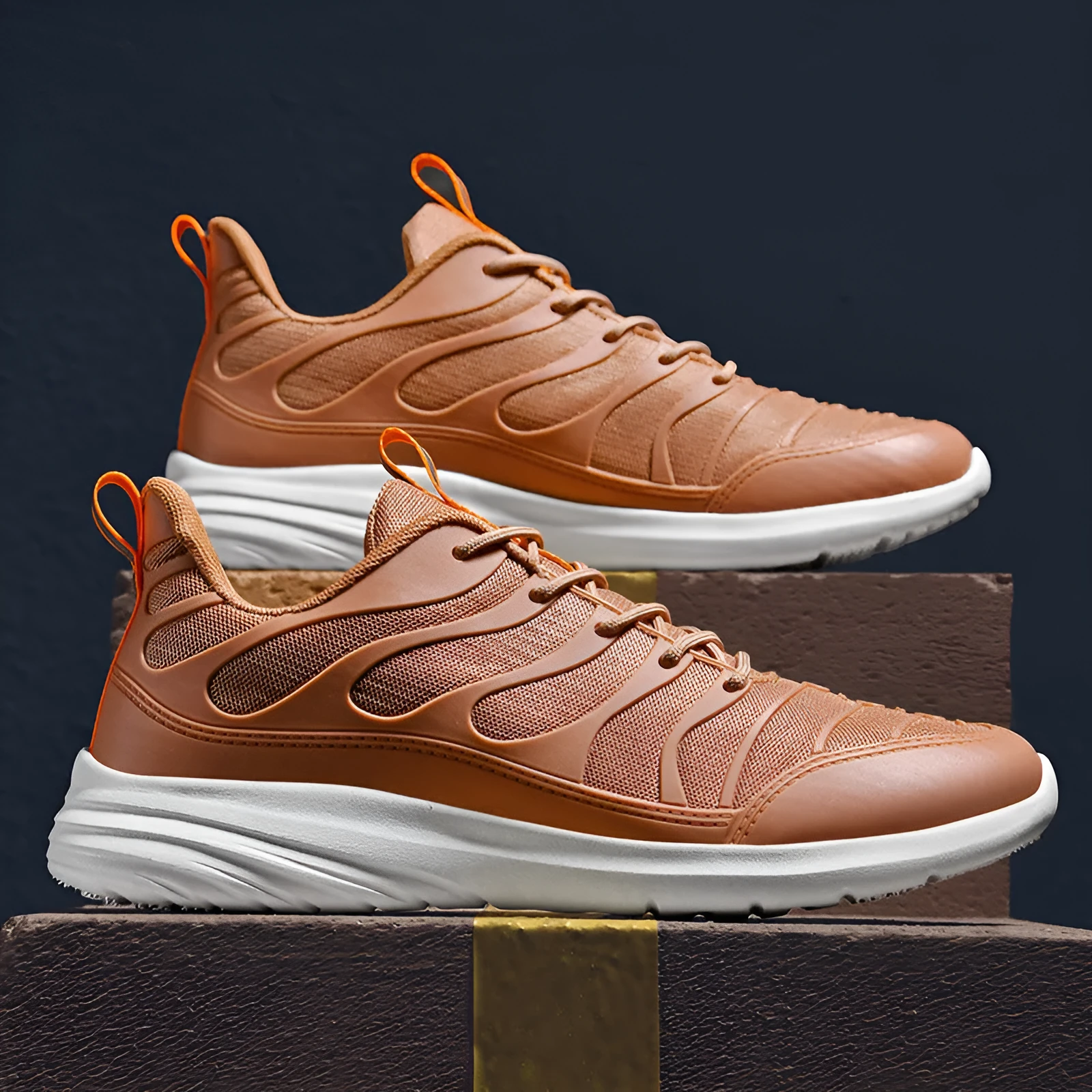 Men's outdoor sports mesh breathable running shoes with cross straps, PU upper, available in black, light grey, and terracotta warriors, sizes 39-46