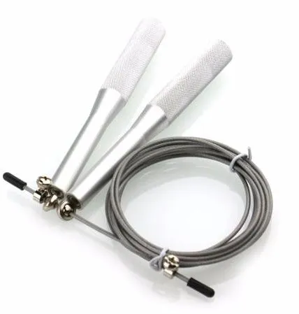 Metal jump rope 3 metres long in black for speed training and fat loss