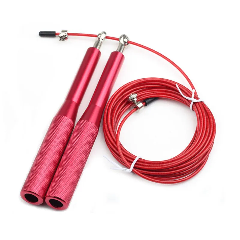 Metal jump rope 3 metres long in black for speed training and fat loss