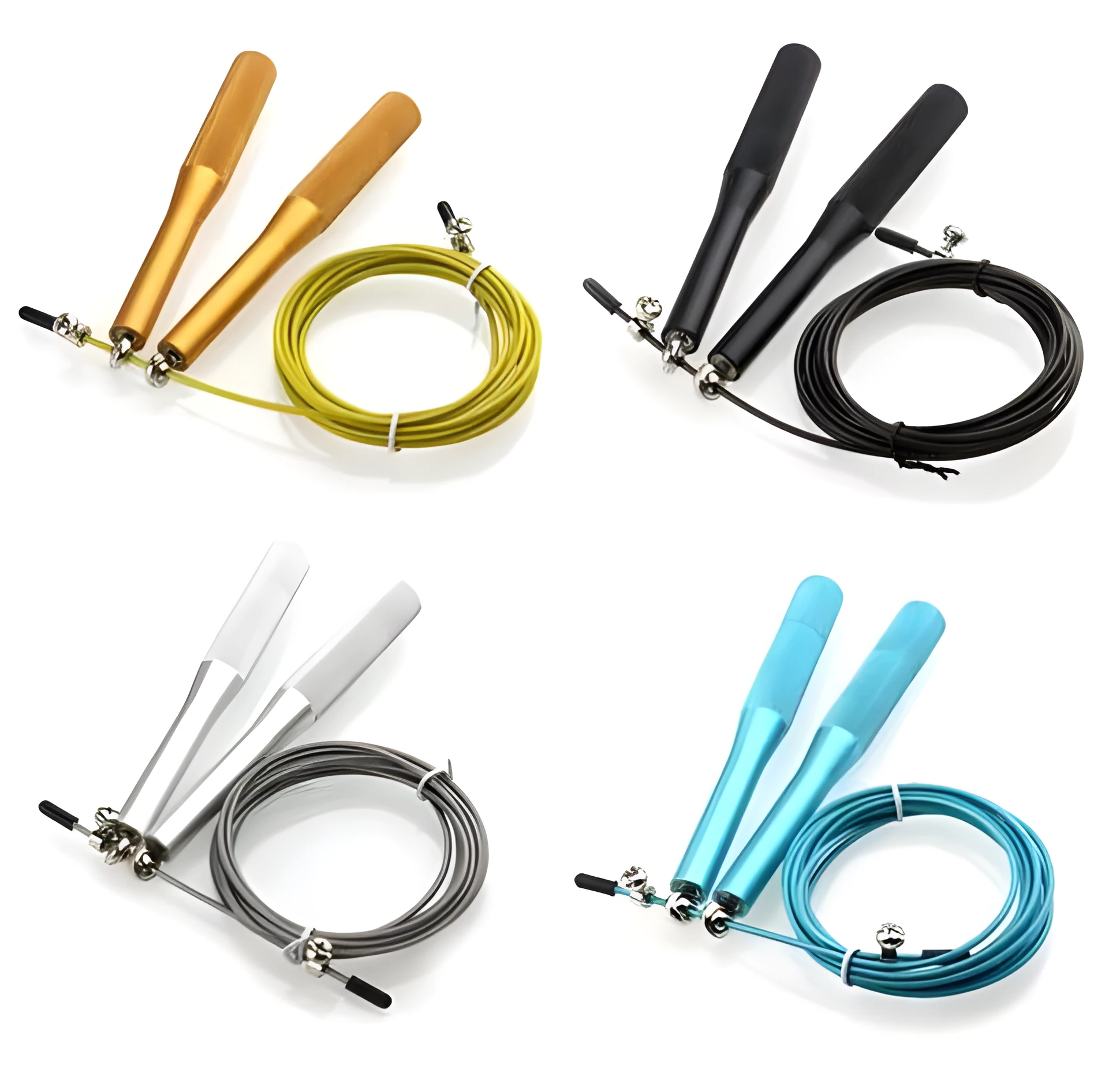 Metal jump rope 3 metres long in black for speed training and fat loss