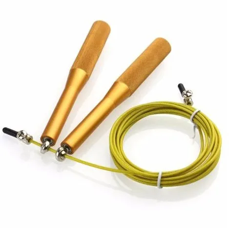 Metal jump rope 3 metres long in black for speed training and fat loss