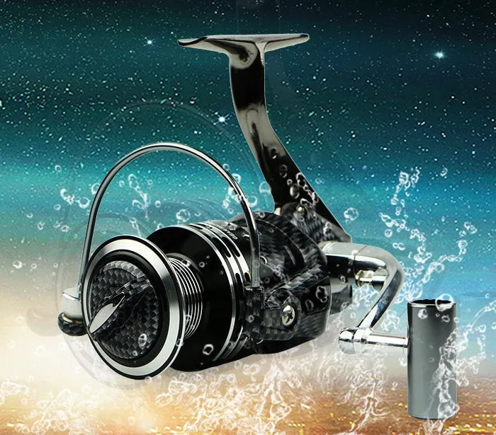 Full metal fishing spinning reel with aluminium alloy wire cup and metal rocker arm, 13+1 bearings