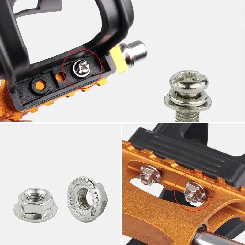 Fitness spinning pedal foot holder rope set with plastic covers, lashings, and metal bolts