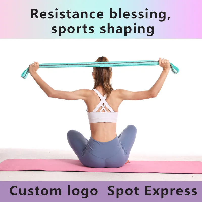 New yoga fitness female pull rope polyester cotton latex silk multicolor 4x200cm resistance band