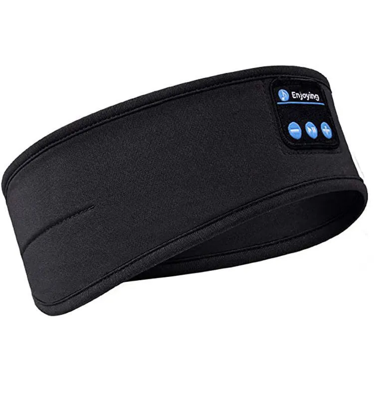 Bluetooth headscarf with built-in wireless music speaker, USB charging, black and heather gray colour options