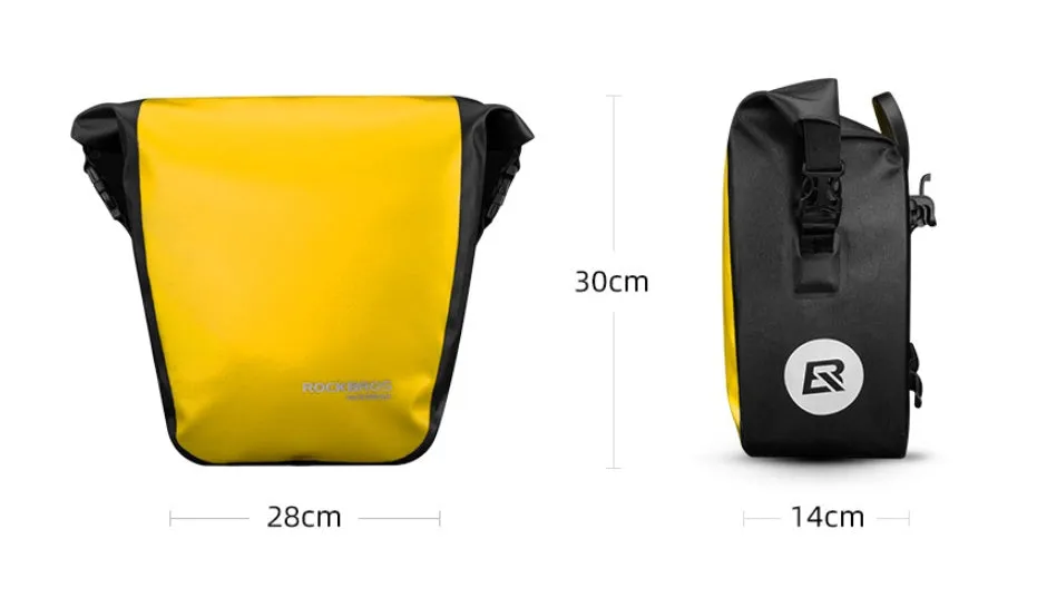 Bicycle waterproof bag made from nylon cloth and waterproof fabric in black colour for cycling storage