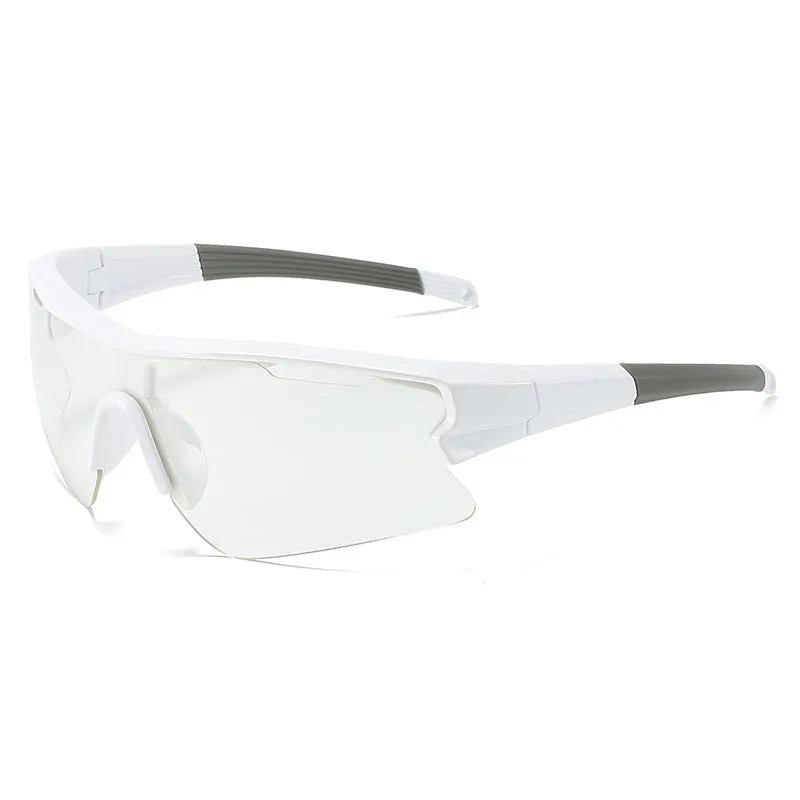 Windproof sports sunglasses with polycarbonate lenses in multiple colour options for outdoor cycling and fishing