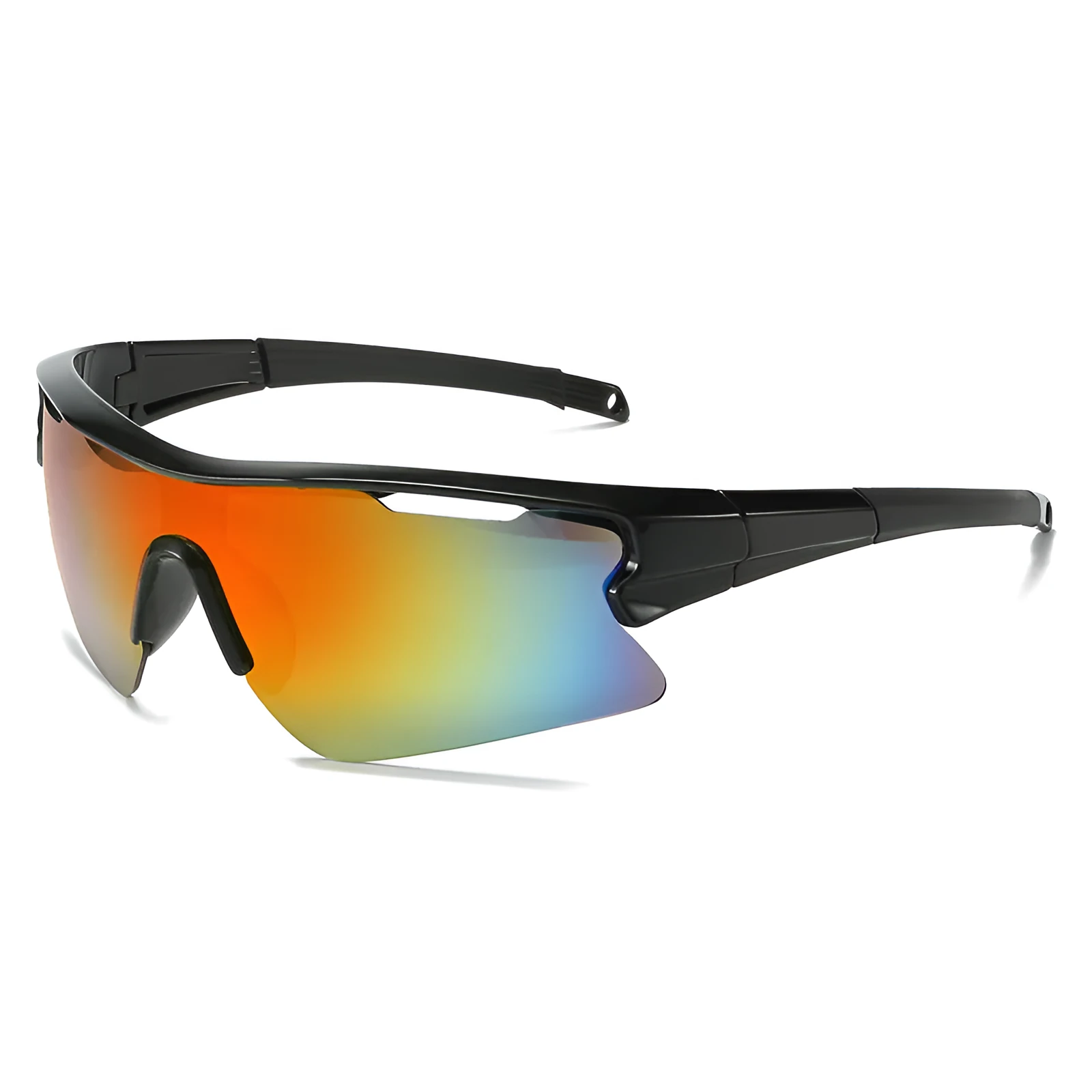 Windproof sports sunglasses with polycarbonate lenses in multiple colour options for outdoor cycling and fishing