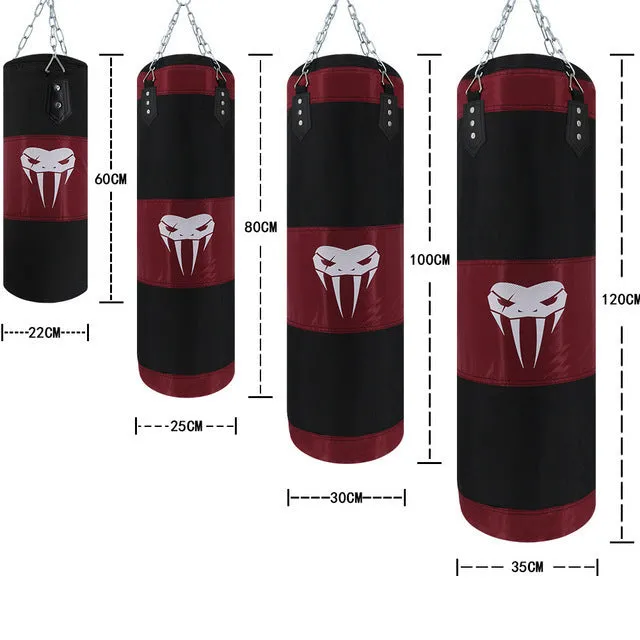 Canvas hanging boxing punching bag in black for taekwondo and sanda training