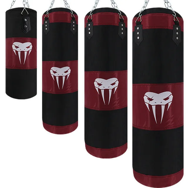 Canvas hanging boxing punching bag in black for taekwondo and sanda training
