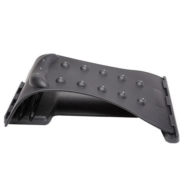 Black cervical traction neck massager with 10 magnetic dots and acupressure points