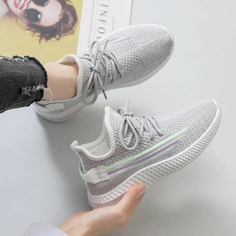 Casual travel shoes for women with soft sole denim upper in pink, black, white, grey colours