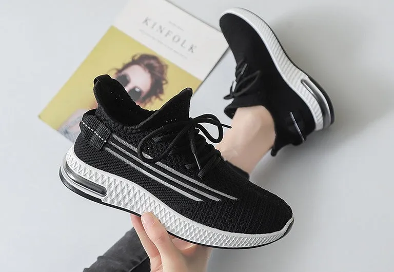 Casual travel shoes for women with soft sole denim upper in pink, black, white, grey colours