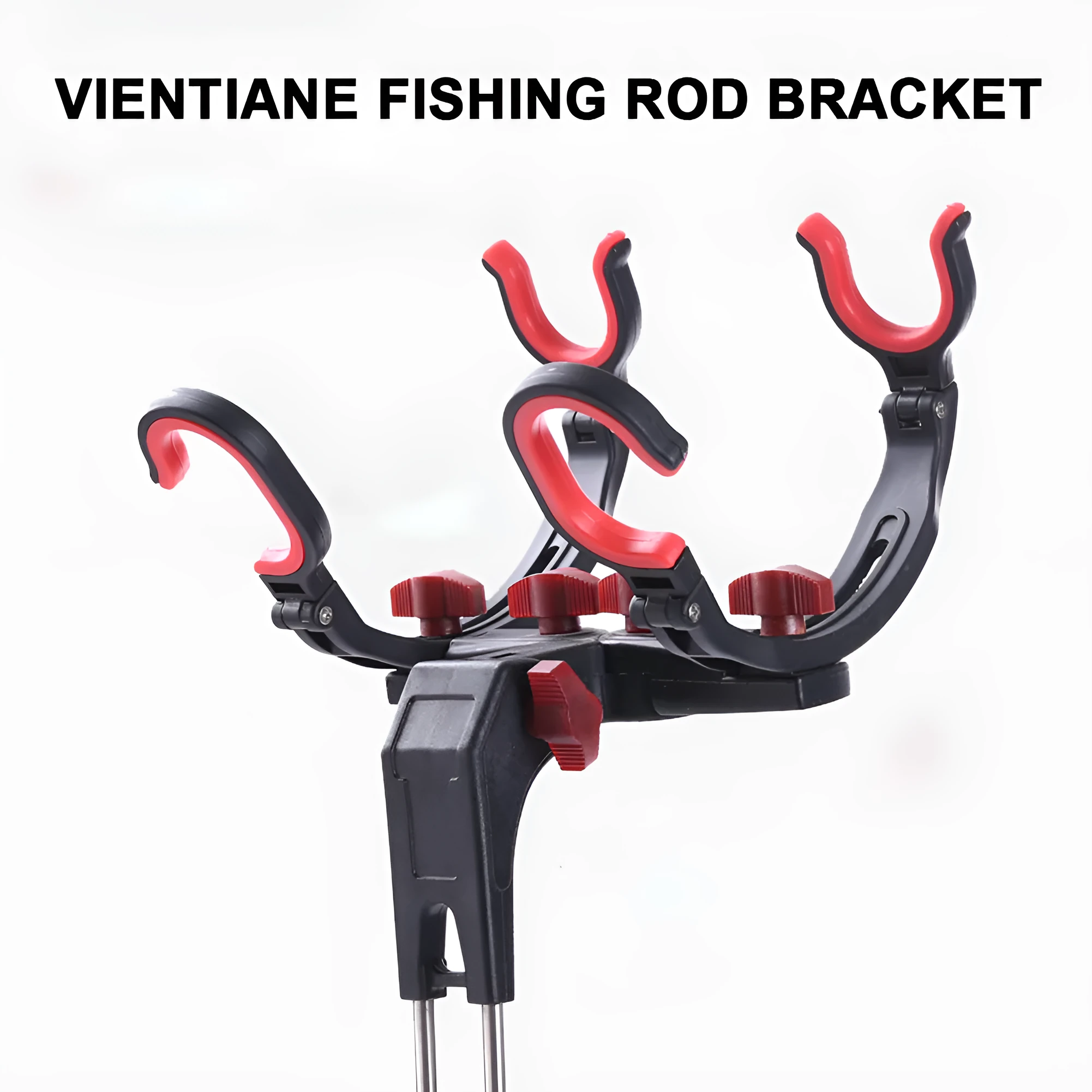 360 degree adjustable fishing rod holder with stainless steel spikes for beach or lake fishing