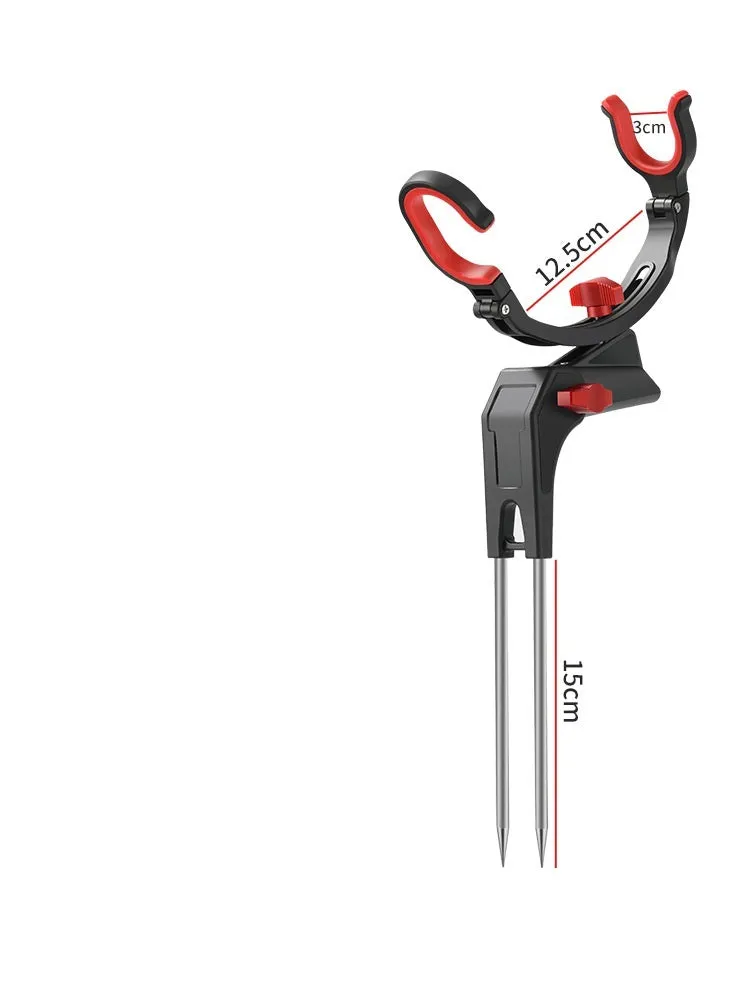 360 degree adjustable fishing rod holder with stainless steel spikes for beach or lake fishing
