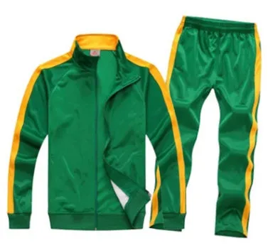 Children's polyester football training suit top and trousers set in multiple sizes from 3XS to 4XL for youth sport
