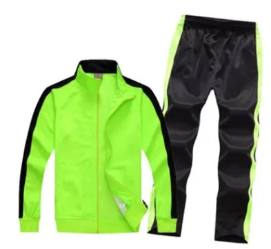 Children's polyester football training suit top and trousers set in multiple sizes from 3XS to 4XL for youth sport