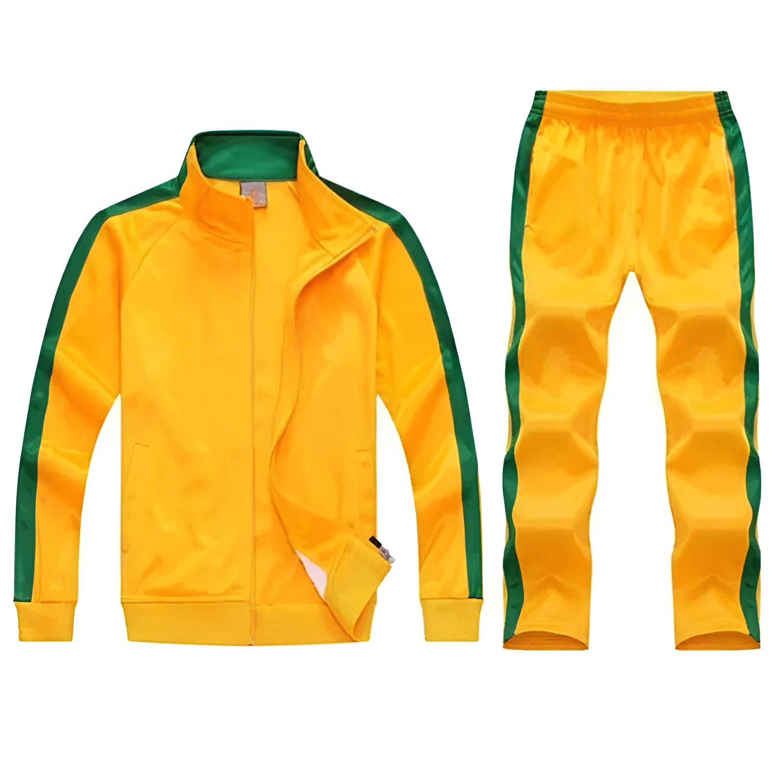 Children's polyester football training suit top and trousers set in multiple sizes from 3XS to 4XL for youth sport