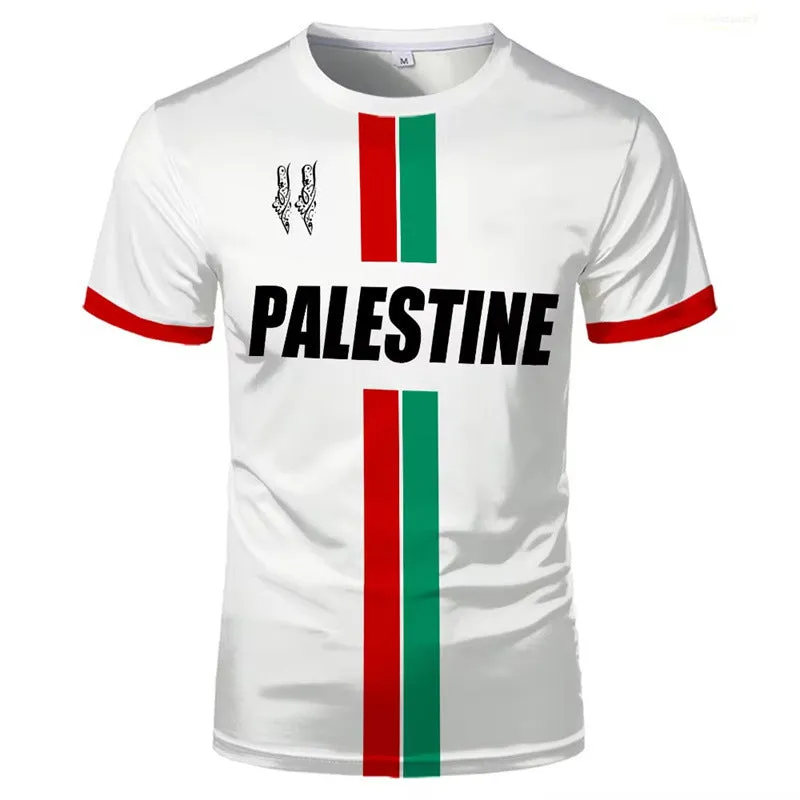Football T-shirt with 3D printed pattern in black colour showing half sleeve street fashion style