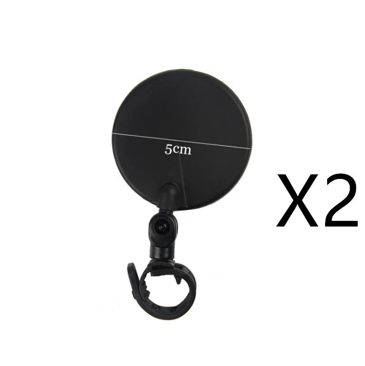 Mountain bike bicycle rearview mirror with 360-degree rotation and adjustable belt for handlebars 15-35mm diameter