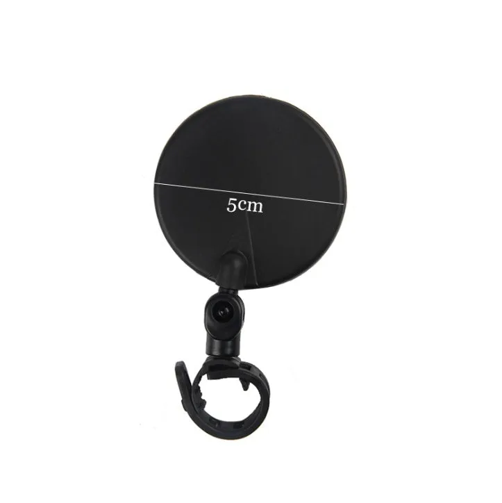 Mountain bike bicycle rearview mirror with 360-degree rotation and adjustable belt for handlebars 15-35mm diameter