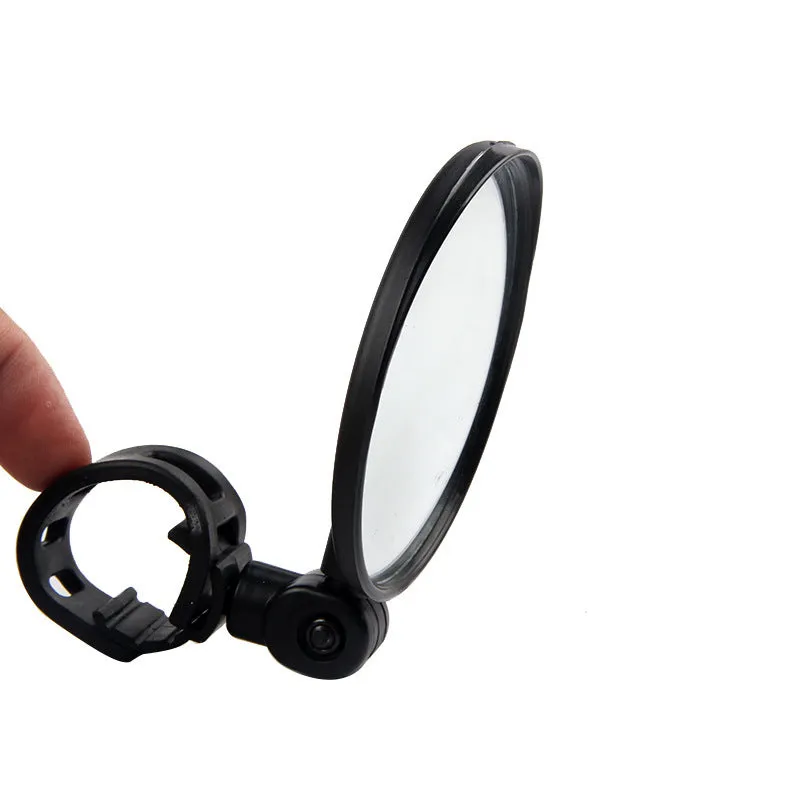 Mountain bike bicycle rearview mirror with 360-degree rotation and adjustable belt for handlebars 15-35mm diameter