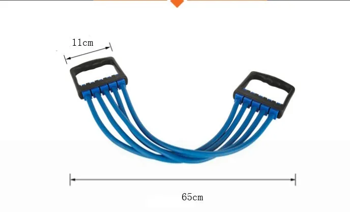 Chest dilator rubber rally arm muscle exerciser in black